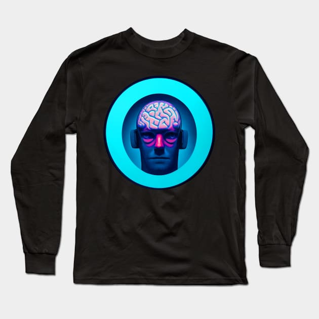 A brainiac - an android with his brain visible Long Sleeve T-Shirt by Pikantz